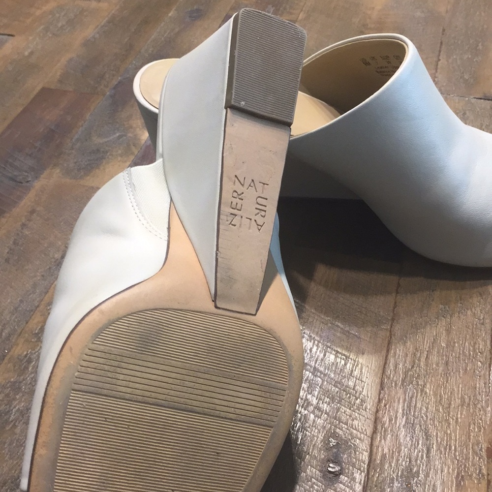 All Leather Off White Slides View 4